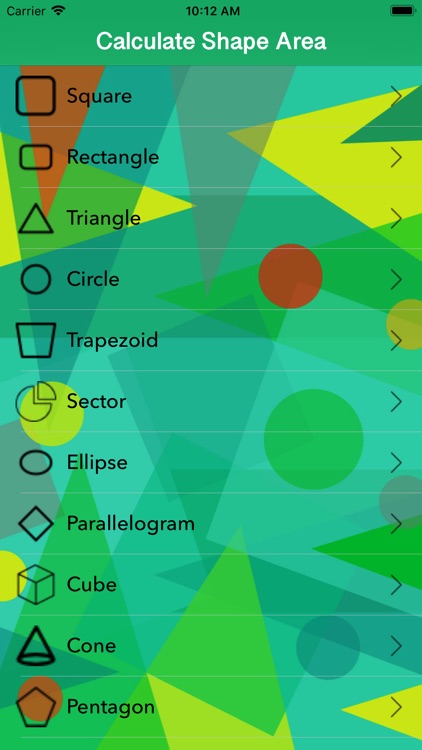 Calculate Shape Area
