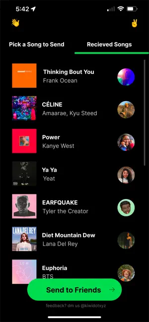 Captura 4 Kiwi - live music recs widget iphone