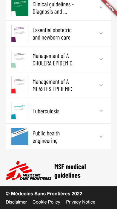 MSF Medical Guidelines screenshot 2