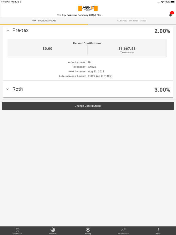 AGH Participant Retirement App