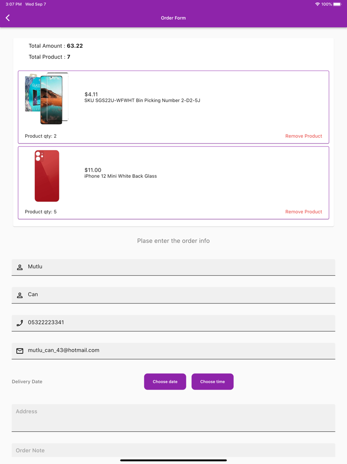 Mpower DATA Commande
