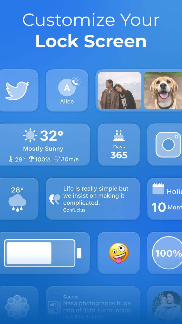 Pretty - Lock Screen Widgets