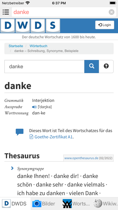 Alle Deutschen Wörterbücher screenshot 2