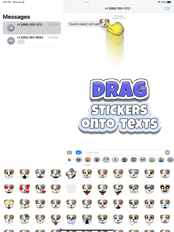 Sticky Moji Dog Stickers