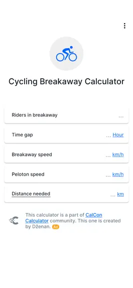 Game screenshot Cycling Breakaway Calculator mod apk