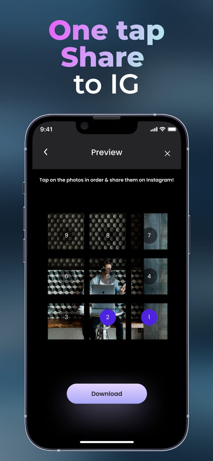 Crop Photo Grid Post Maker IG