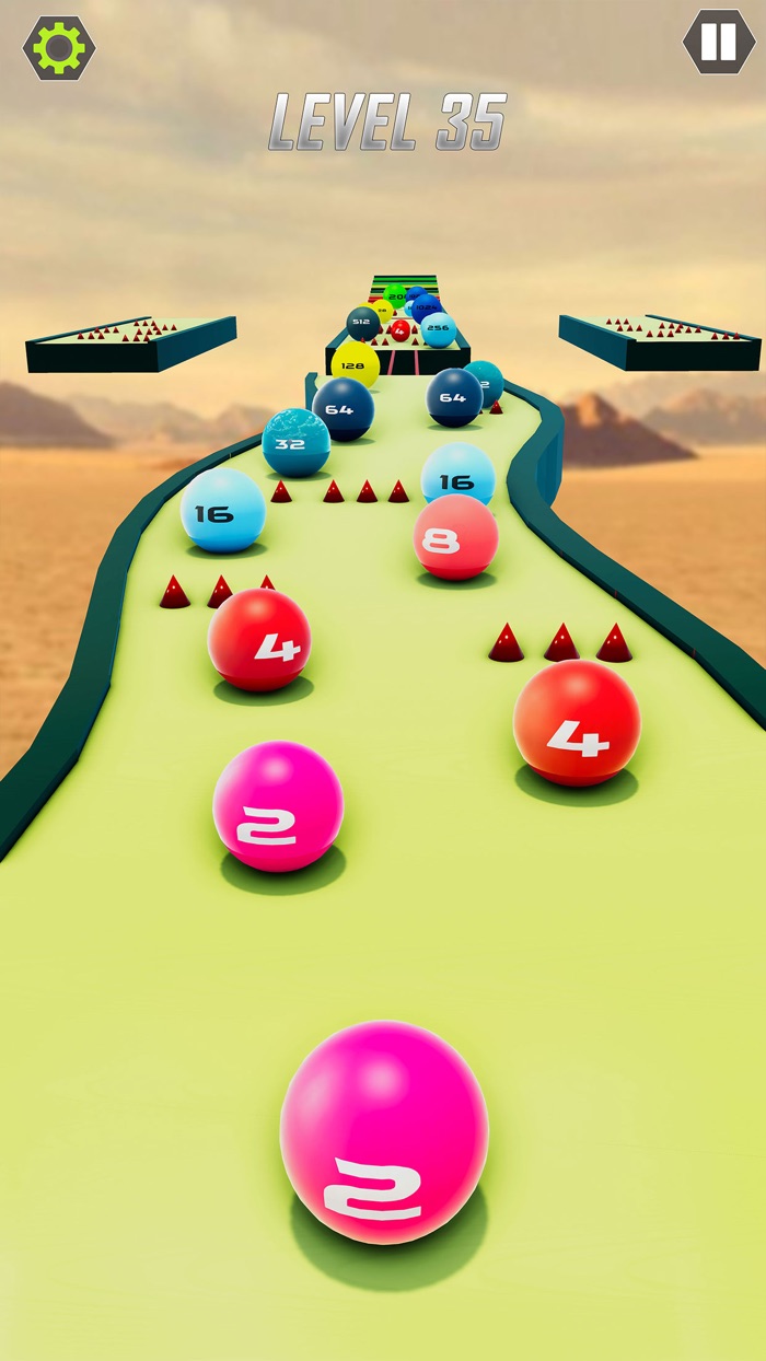 Rolling Ball Run 2048 Game