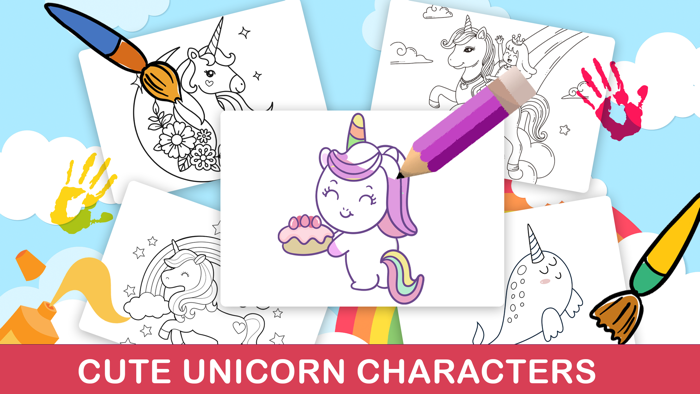 Rainbow Unicorn Coloring Book
