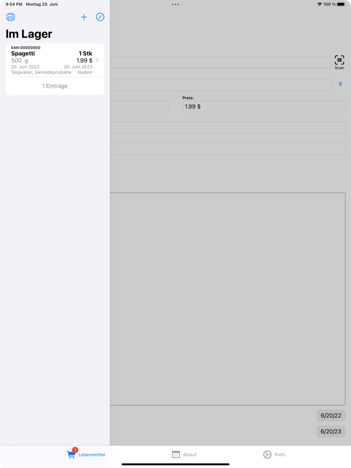 Notfall Speise Kammer