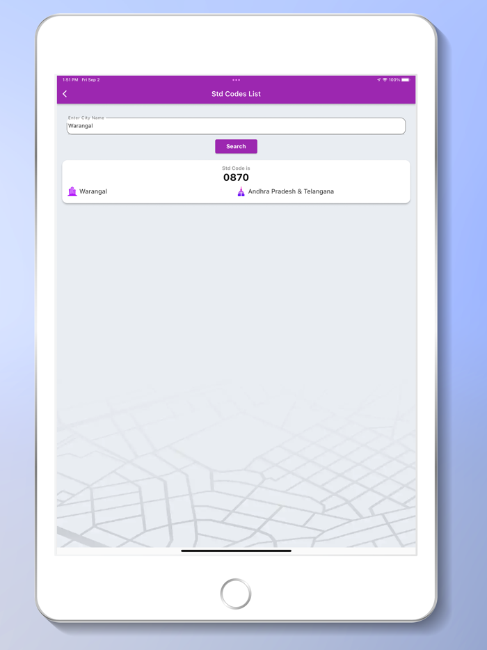 Location Map - Area Calculator