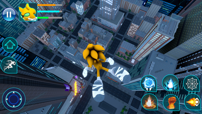 Blue Hero Swing Fight Game