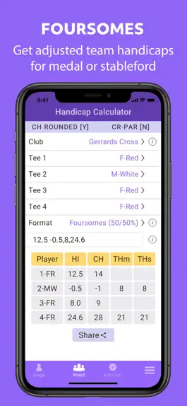 Game screenshot WHS Handicap Calculator apk