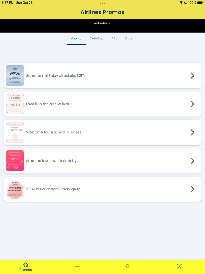 Airlines Promo