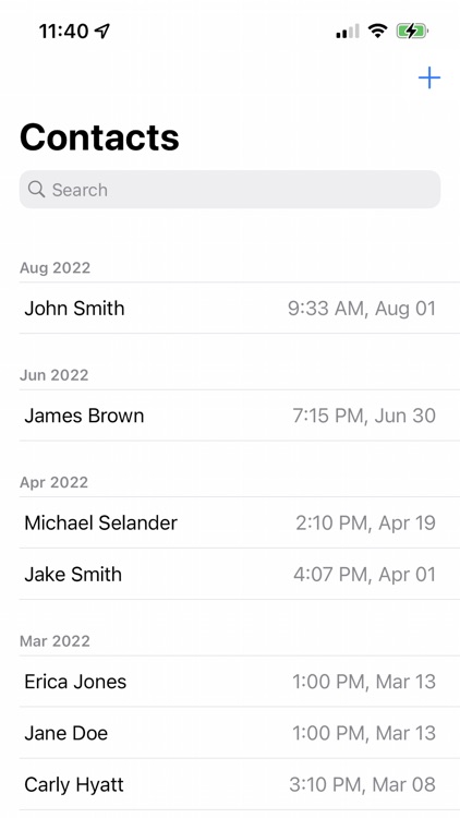 Recent Contacts - Sort by Date