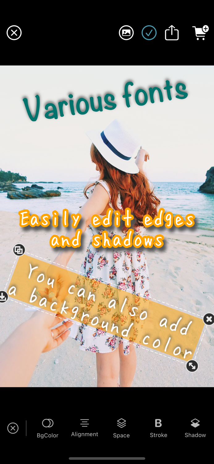 Add and edit text on photos