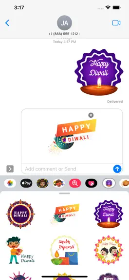 Game screenshot Happy Diwali - Wishes Stickers apk