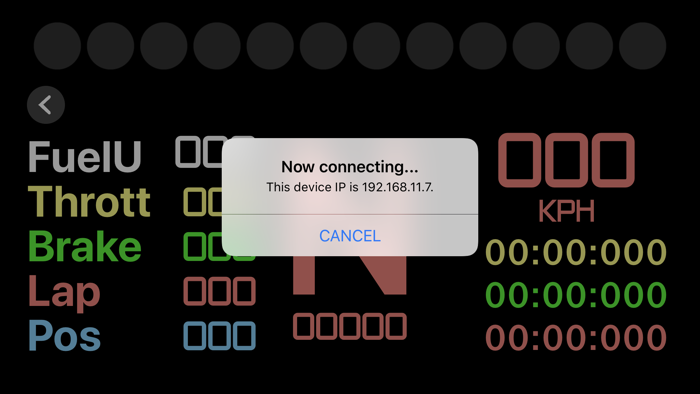 Sim Racing Dash for F122