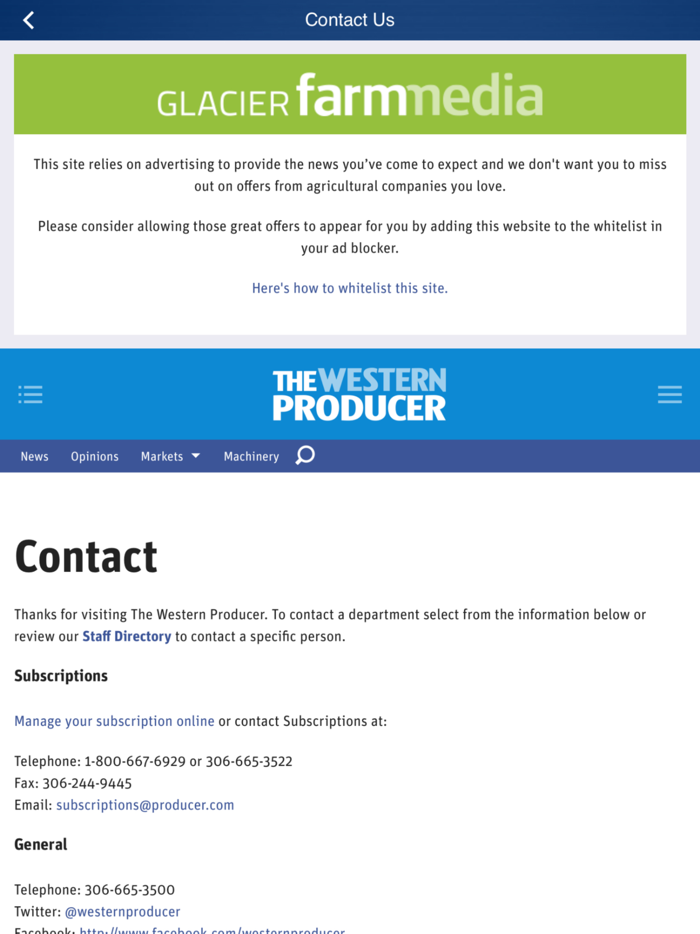 Western Producer Mobile