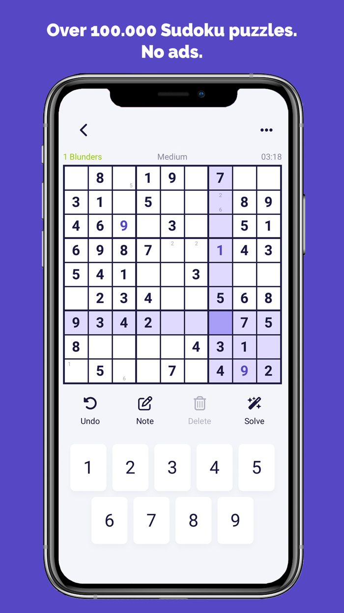 JustSudoku - Sudoku puzzles