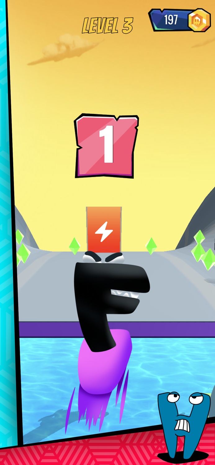 Alphabet Slippery 3D