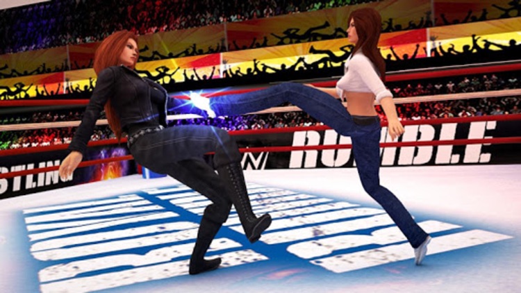 Girls Wrestling Ring Fight 3D