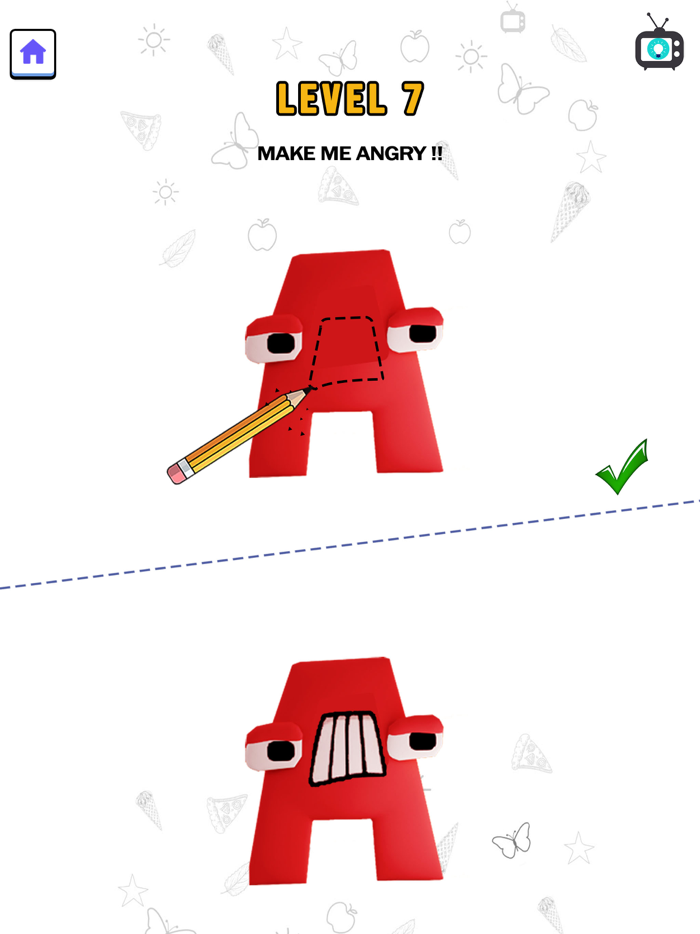 Draw Missing Part - DOP Puzzle