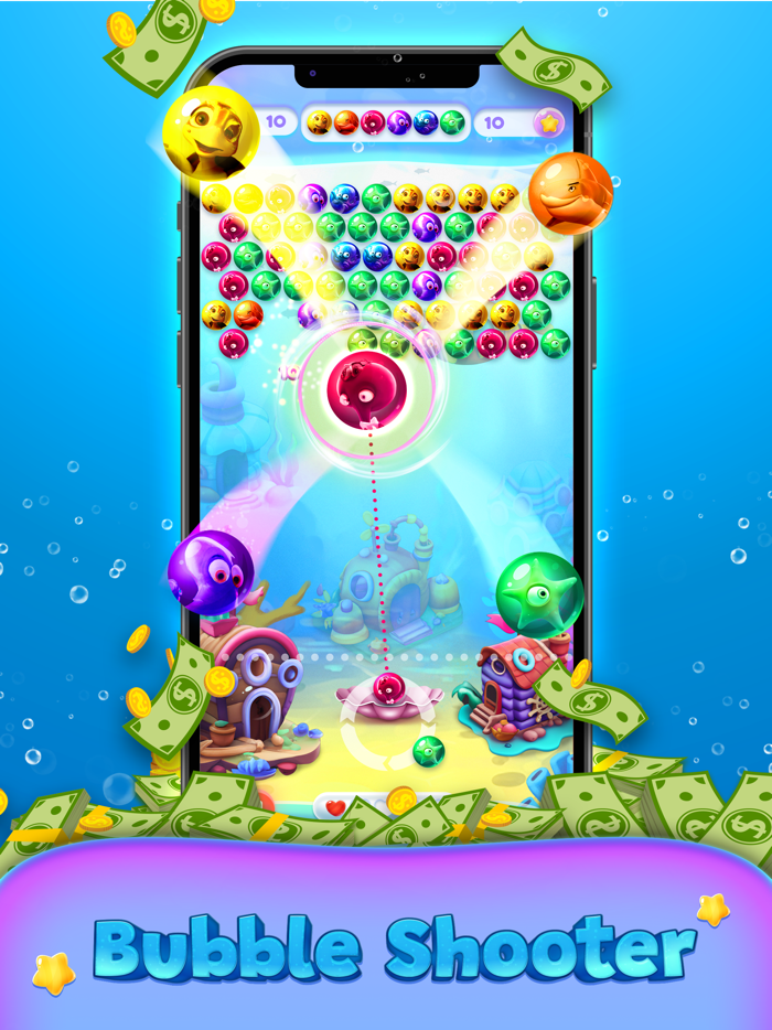 Real Cash Bubble Money Shooter