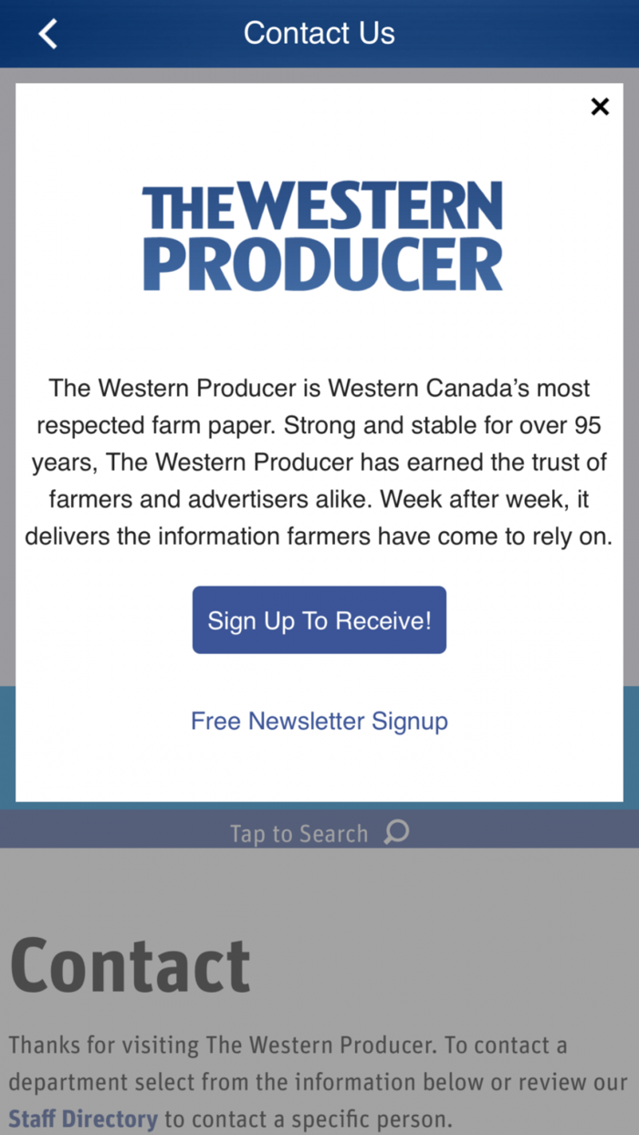 Western Producer Mobile