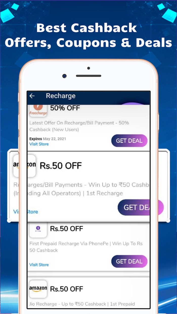 Cashback coupons and deals