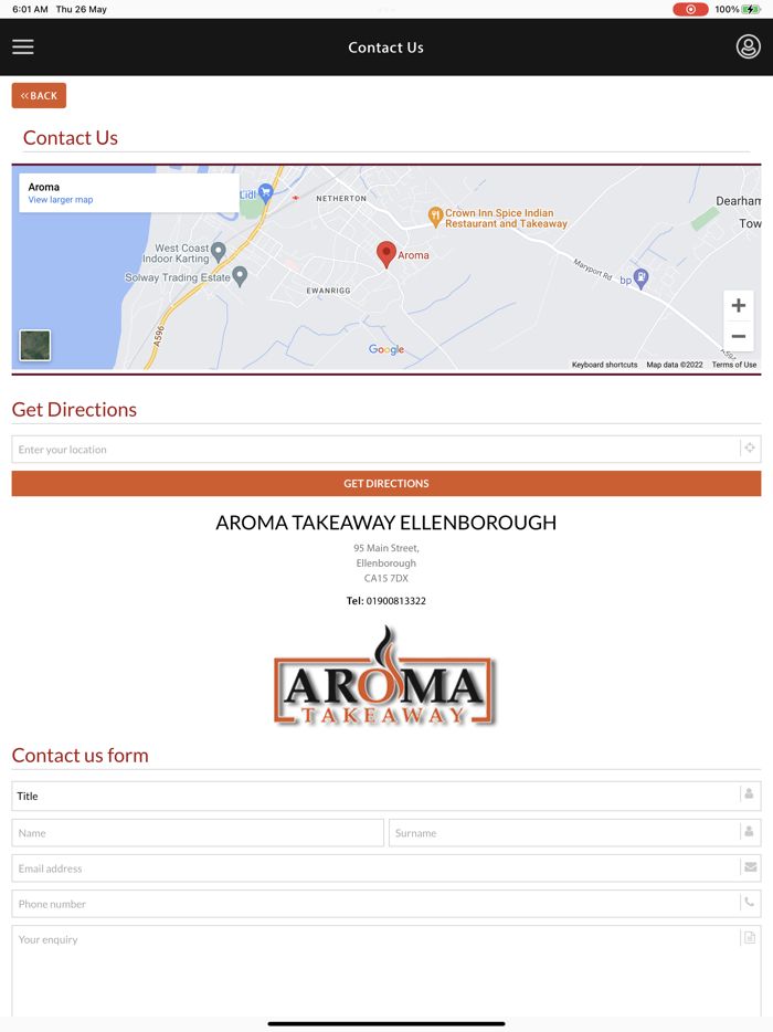 AROMA CAFE ELLENBOROUGH