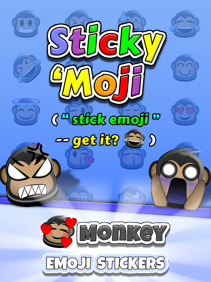 Sticky Moji Monkey Stickers
