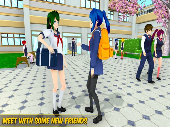 My Anime High School Simulator Free Game – Japanese Sakura Girl Life 3D  Girl Anime Games