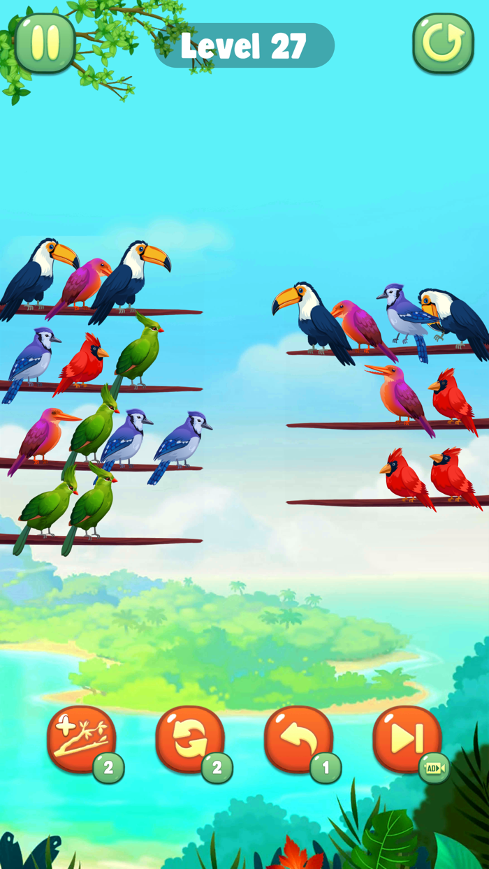 Color Bird Sort Puzzle Game
