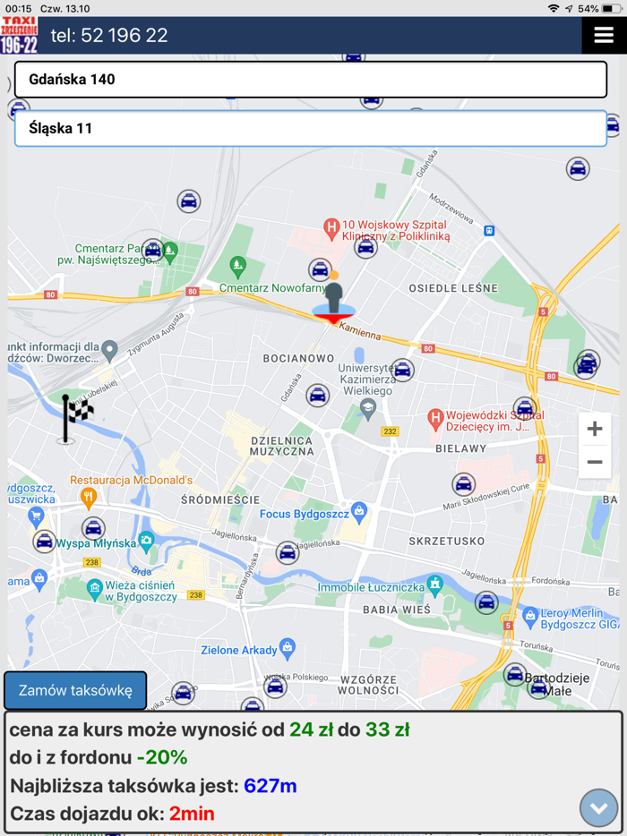 Taxi Zrzeszenie Bydgoszcz