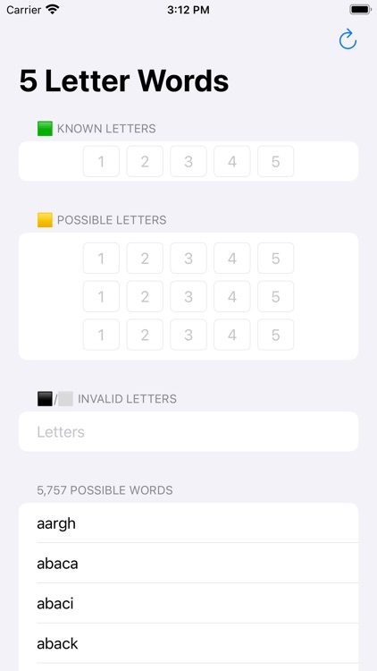 Martin - 5 Letter Words Finder