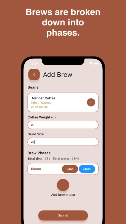 Brewtime - Track your coffee