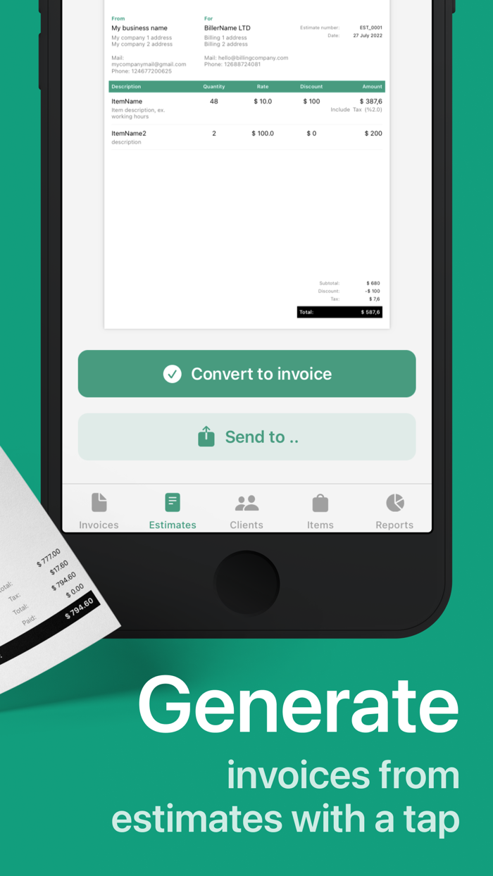Simple Invoice Maker App