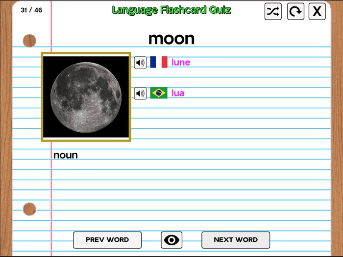 Language Flashcard Quiz