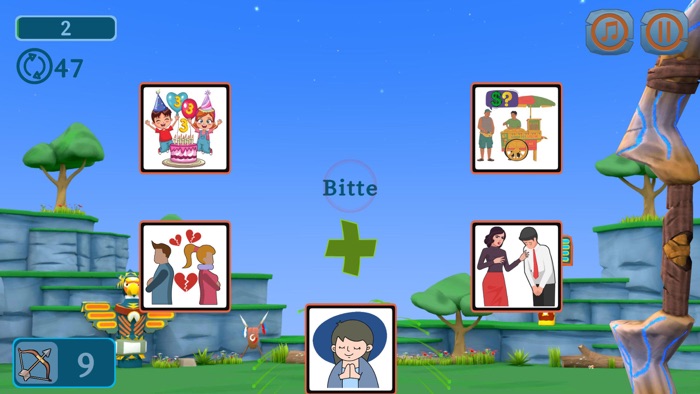 Archery German Vocab Game