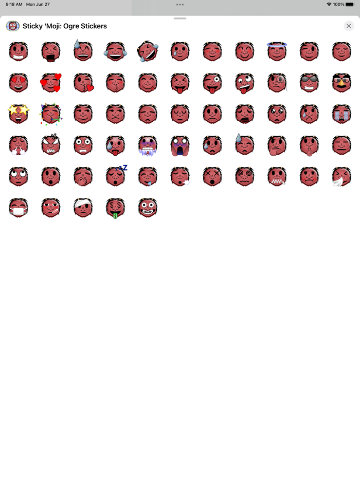 Sticky Moji Ogre Stickers