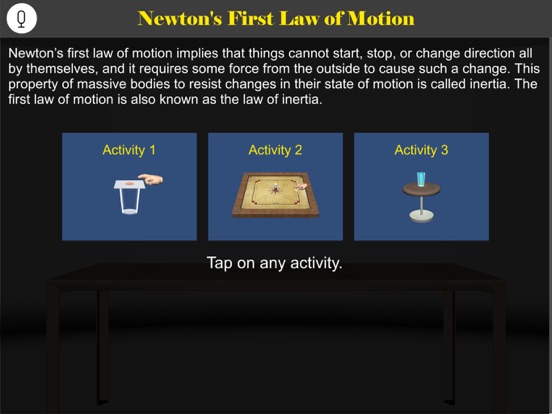 Newton's First Law of Motion Ipad images