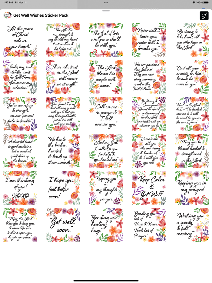 Get Well Wishes Sticker Pack