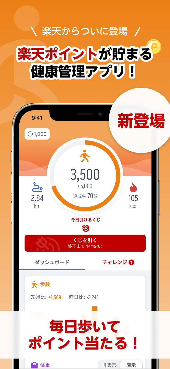 楽天ヘルスケア - 歩数でポイ活ができる健康管理アプリ