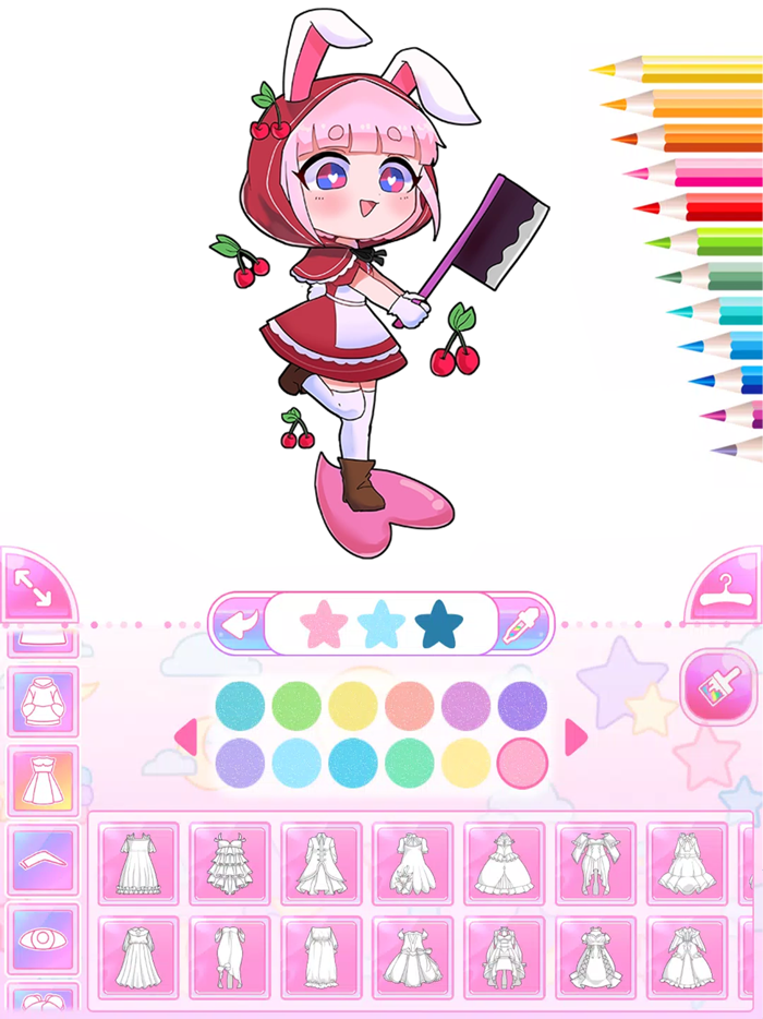 Chibi Doll DressUp Coloring