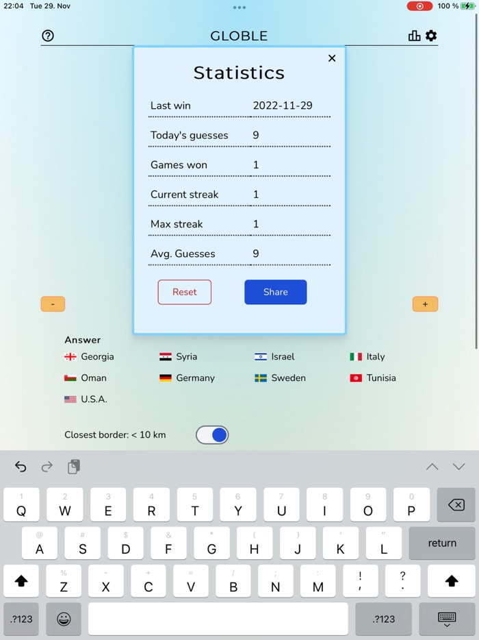 Globle - Country Guess Game