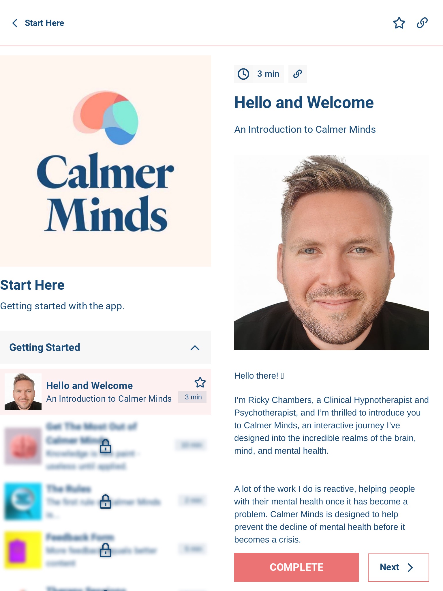 Calmer Minds screenshot 2