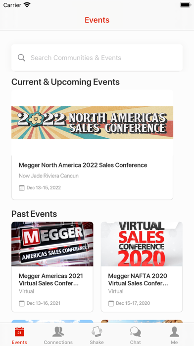 Megger Events screenshot 2
