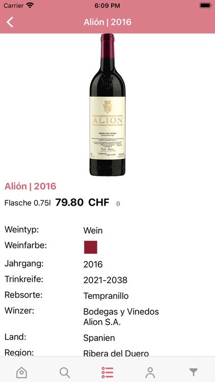 Paul Wiesli Weinkarte screenshot-3