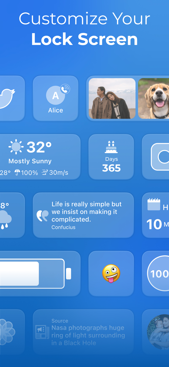 Pretty - Lock Screen Widgets