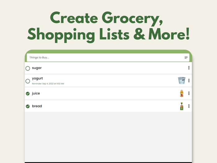 My Photo Grocery List